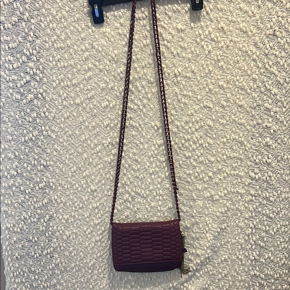 Aimee Kestenberg Elegant Burgundy Quilted Crossbody Bag